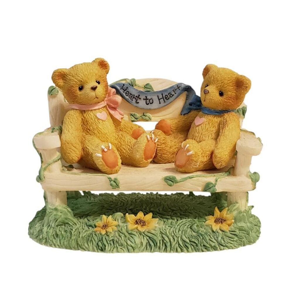 Cherished Teddies Heart to Heart CRT240 Bears on a Bench 1996 Enesco - NO BOX